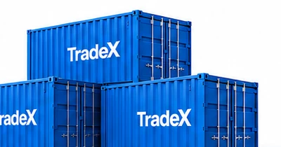 Several stacked shipping containers